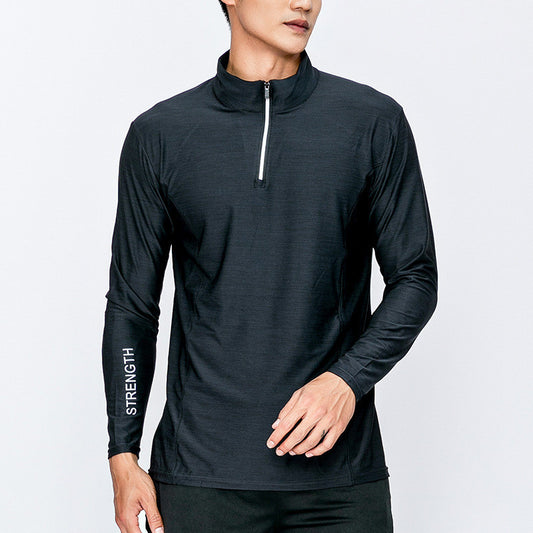 Men's Quick-drying Long-sleeved 1/4 Zip T-Shirt