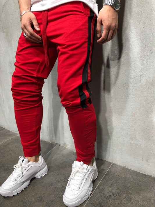 Men's Slim Fit Joggers With Stripes