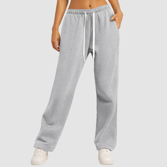 Women's Fleece-Lined Casual Straight-Leg Joggers