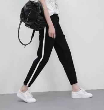 Women's Striped Loose Fit And Light Weight Joggers