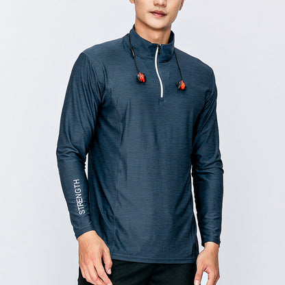 Men's Quick-drying Long-sleeved 1/4 Zip T-Shirt