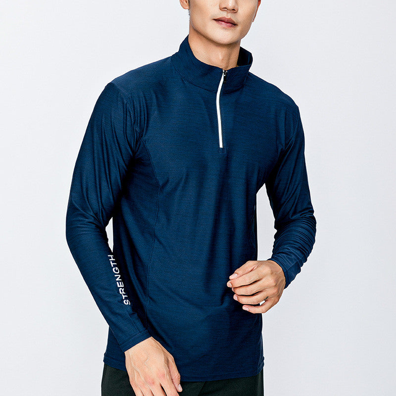 Men's Quick-drying Long-sleeved 1/4 Zip T-Shirt