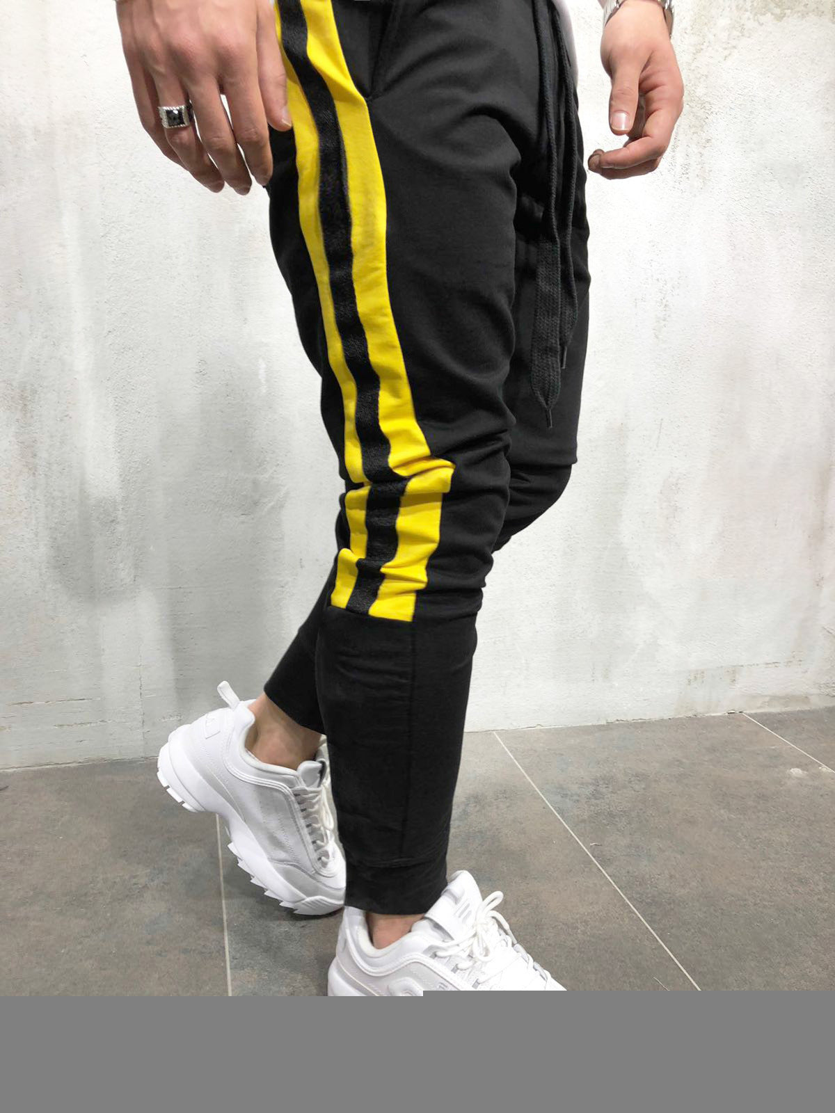 Men's Slim Fit Joggers With Stripes