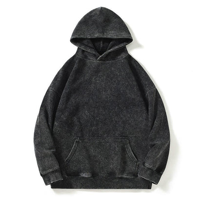 Women's Distressed Look Cotton Hoodie - Relaxed Fit