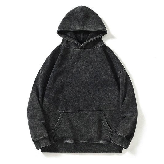 Women's Distressed Look Cotton Hoodie - Relaxed Fit
