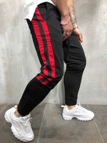 Men's Slim Fit Joggers With Stripes