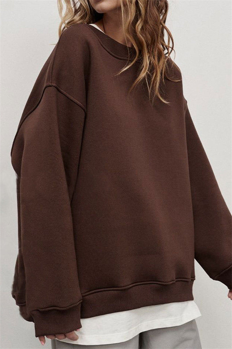Women's Relaxed Fit Crew Neck Sweatshirt