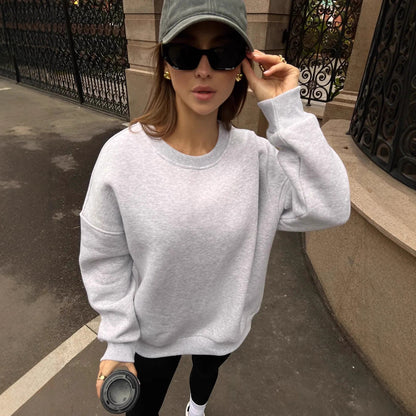 Women's Dropped Shoulder Crewneck Sweatshirt