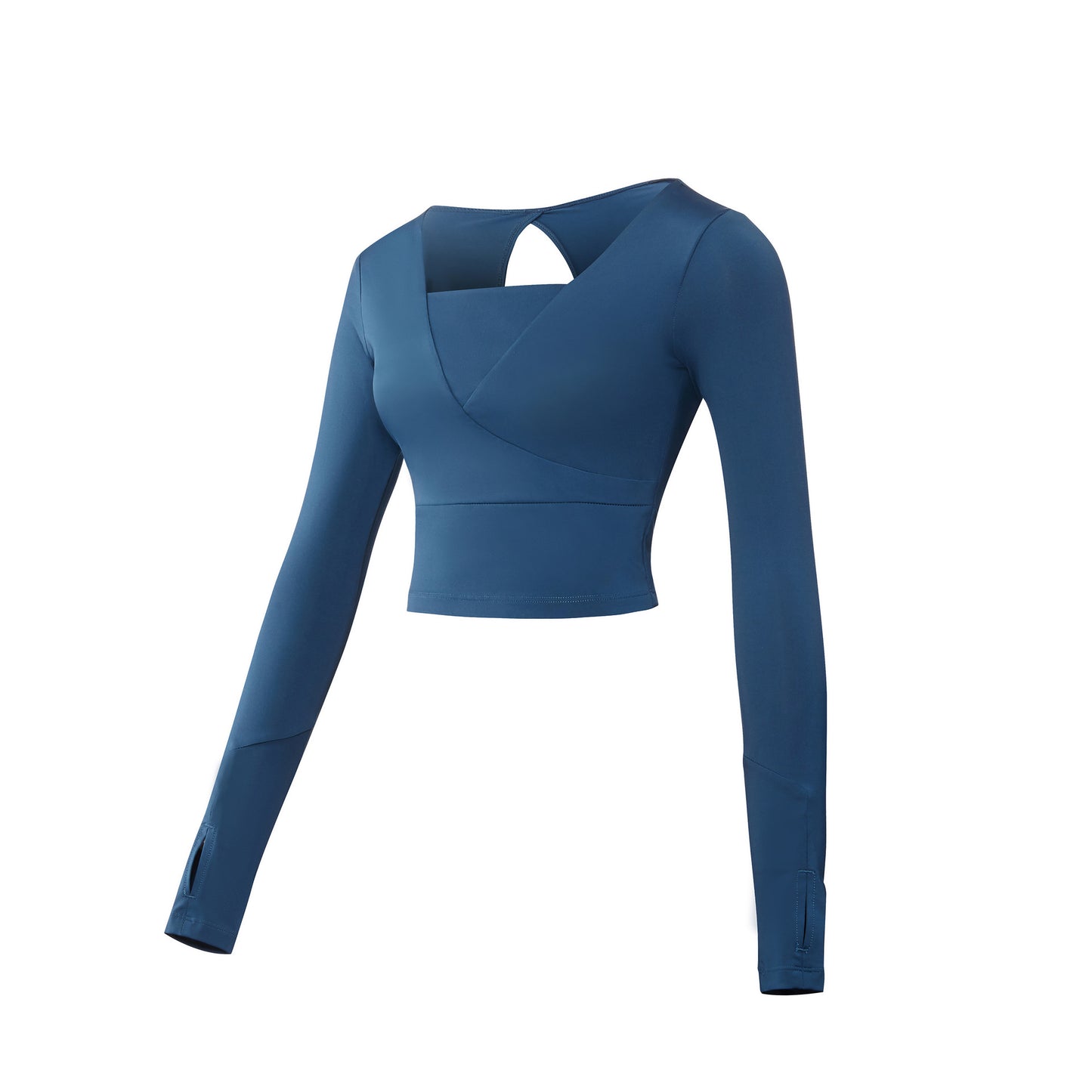 Women's Long Sleeved Cropped Gym Top