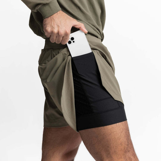 Men's Lined Gym Shorts With Pocket