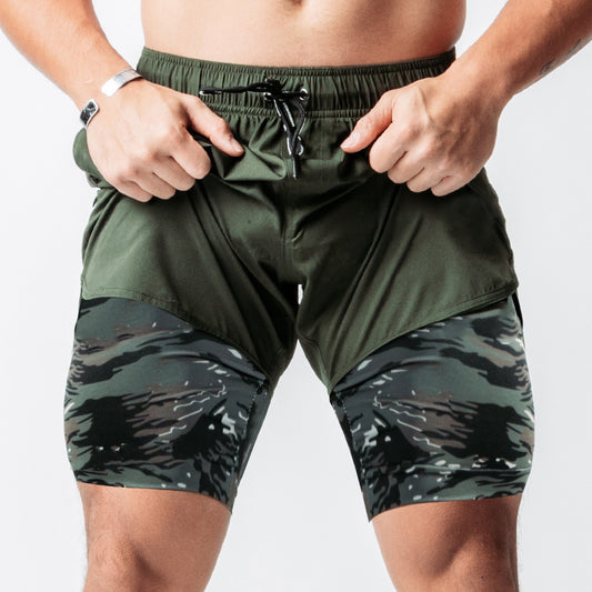 Men's Double Layer Gym Shorts