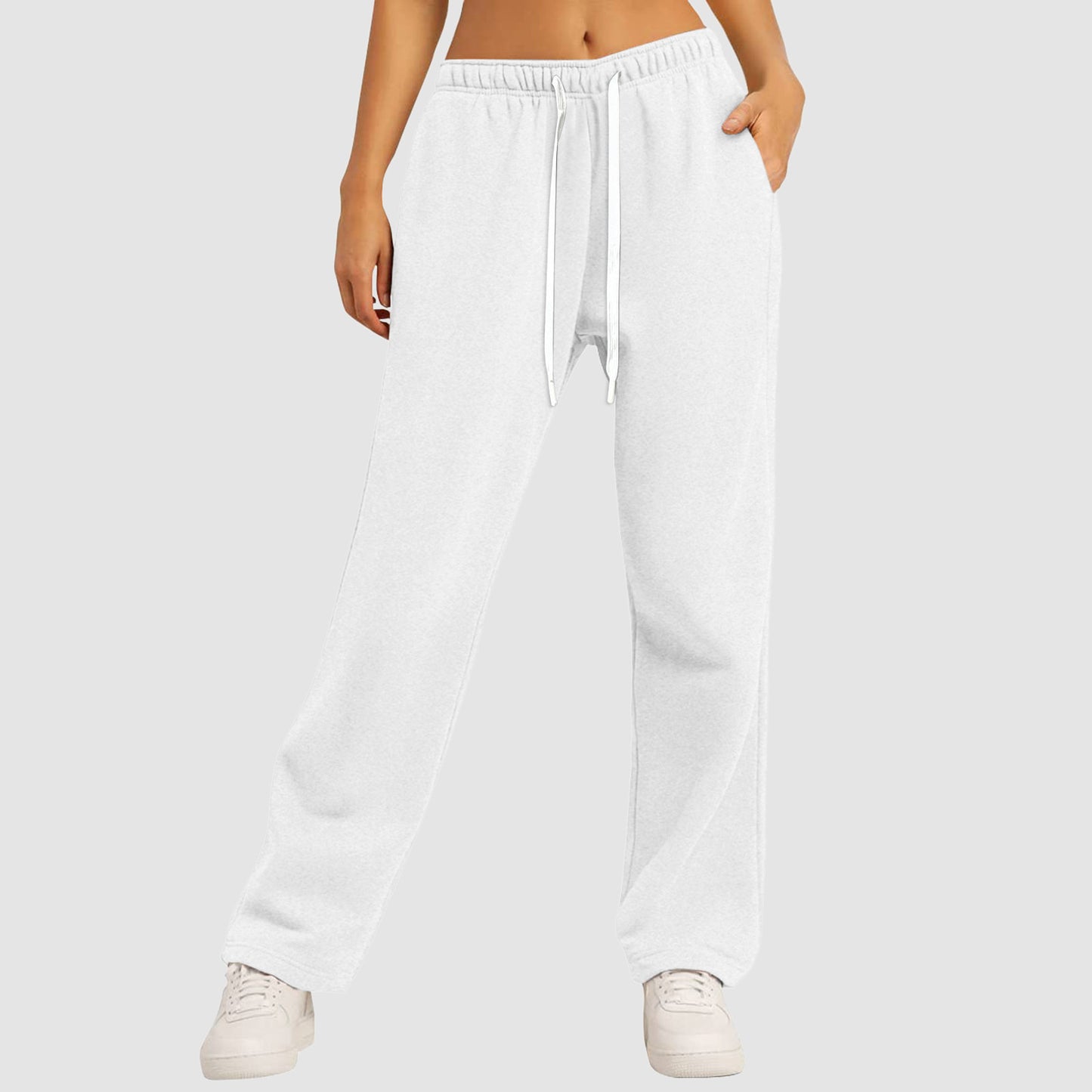 Women's Fleece-Lined Casual Straight-Leg Joggers