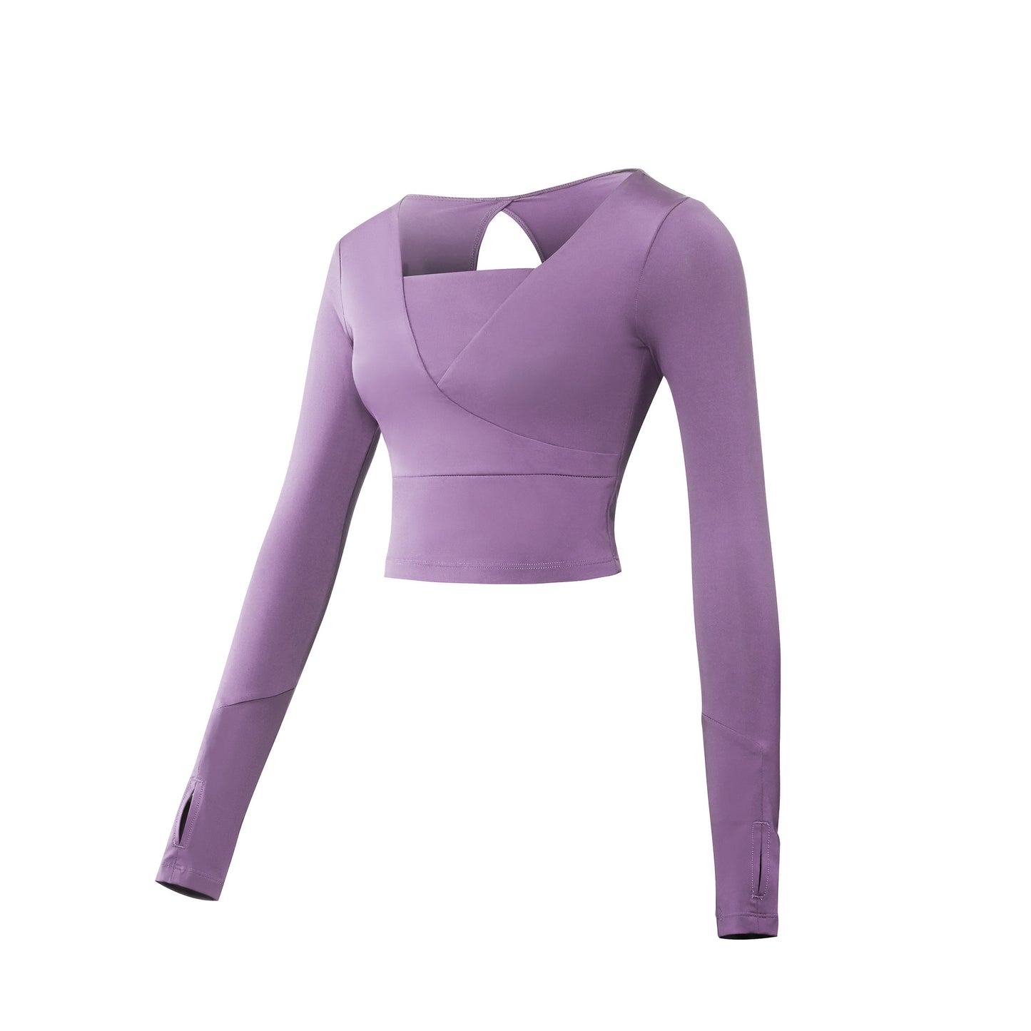 Women's Long Sleeved Cropped Gym Top
