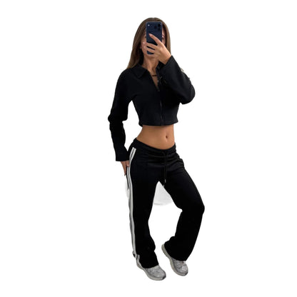Women's Joggers and Cropped Hoodie Set