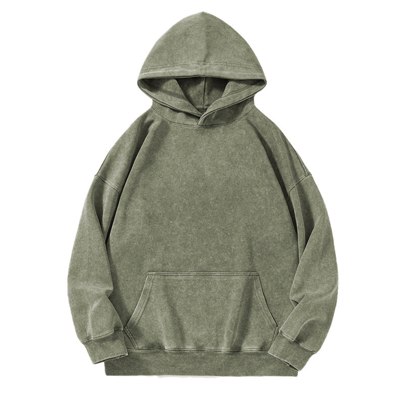 Women's Distressed Look Cotton Hoodie - Relaxed Fit