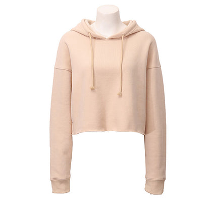 Women's Cropped Long Sleeve Fleece Lined Hoodie
