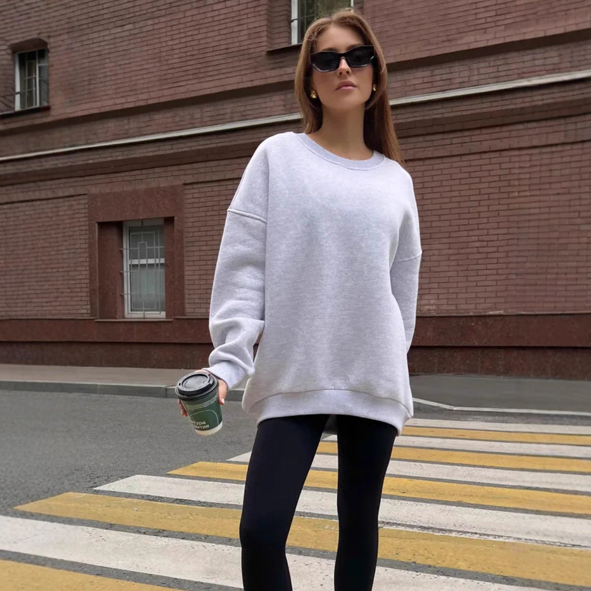 Women's Dropped Shoulder Crewneck Sweatshirt