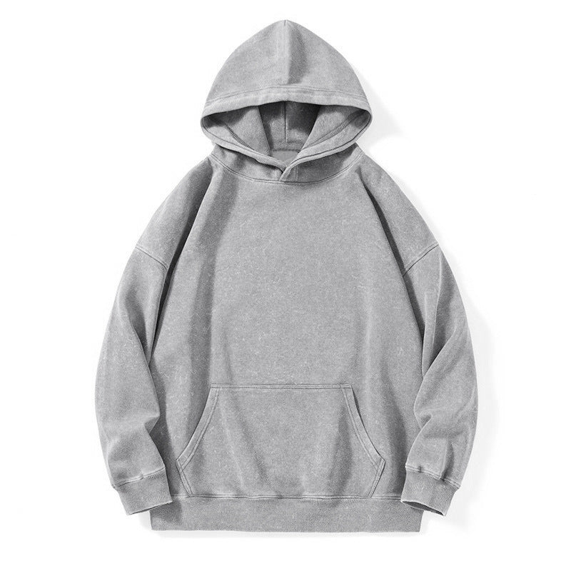 Women's Distressed Look Cotton Hoodie - Relaxed Fit