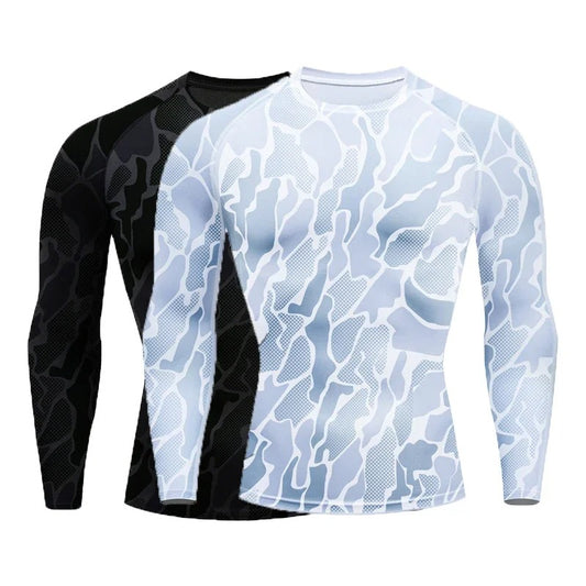 Men's Compression Camo Print Long Sleeve