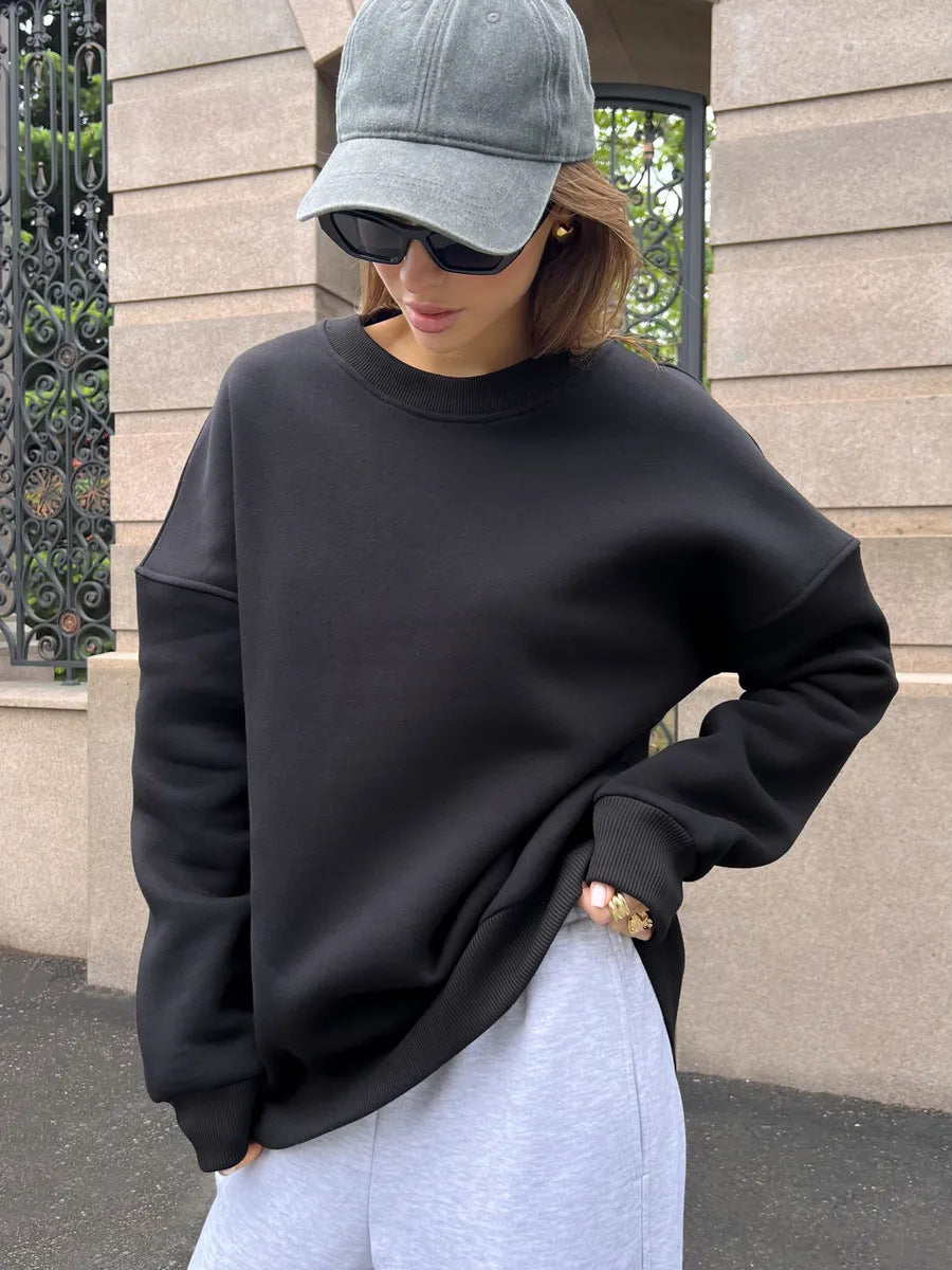 Women's Dropped Shoulder Crewneck Sweatshirt
