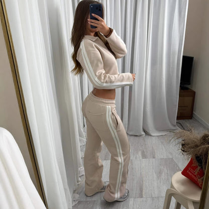 Women's Joggers and Cropped Hoodie Set